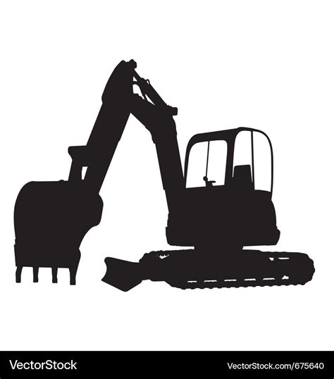 mini excavator mini digger silhouette|miniature excavators drawings.